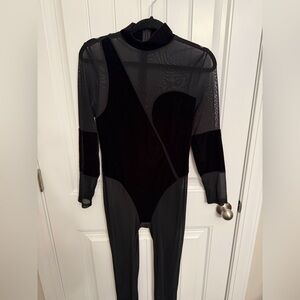 SHEIN Black Mesh Bodysuit